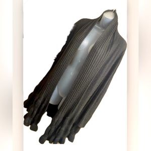 Apt 9 Women’s Ruffled Long Sleeved Warm Cardigan Dark Grey M